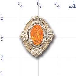 AC116 14K MADARIN GARNET SLIDE 